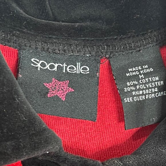 Vintage Sportelle Christmas Cardigan Sweater Women's Size Medium Embroidered Red - Picture 3 of 11